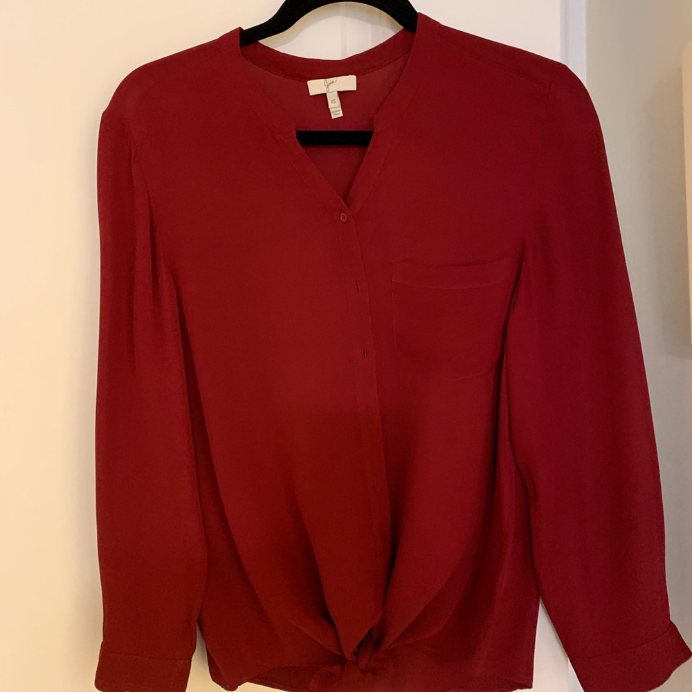 Joie red blouse-worn once size xs